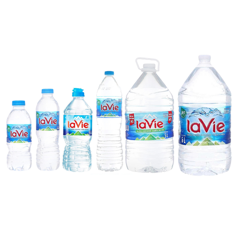 Nước khoáng La Vie vị dịu nhẹ 350ML/500ML/1L/5L/6L