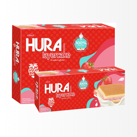 Bánh Bông Lan Kem Hura Hương Dâu