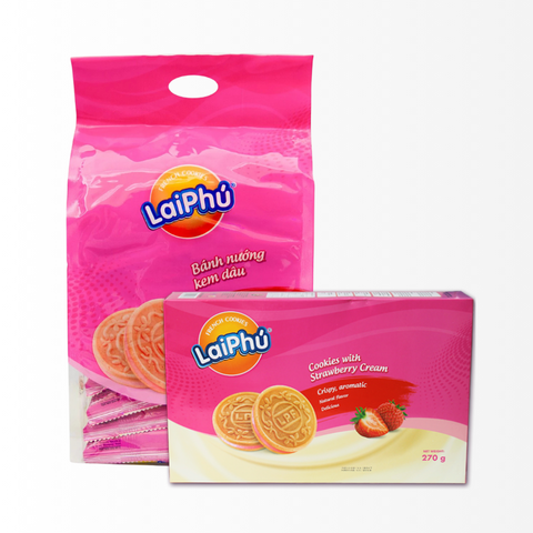 Bánh Cookies Lai Phú Kem Dâu