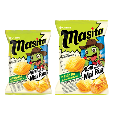 Snack khoai tây vị bắp bơ kiểu Hàn Quốc Orion Masita gói 33G/ 60G