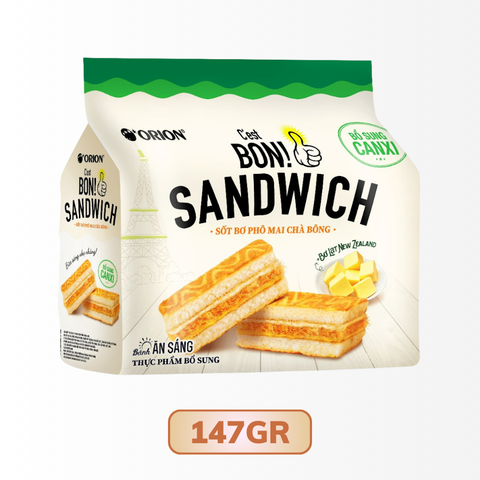 Bánh Ăn Sáng C'est Bon Sandwich Sốt Bơ Phô Mai Chà Bông