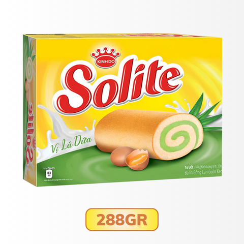 Bánh Bông Lan Solite Cuộn Kem Vị Lá Dứa