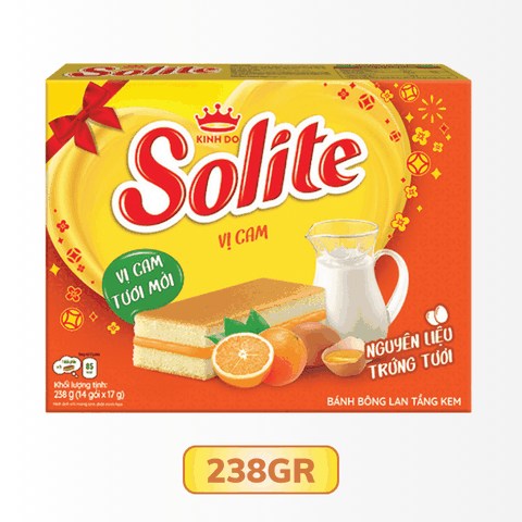 Bánh bông lan tầng kem vị cam Solite