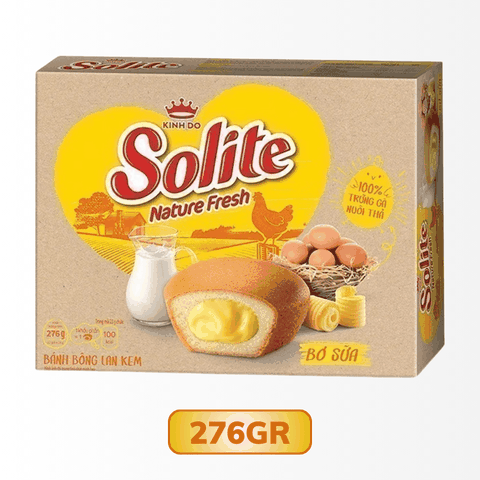 Bánh bông lan tròn kem bơ sữa Solite