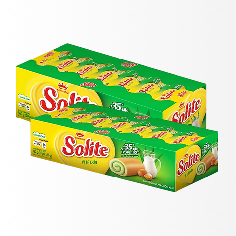 Bánh bông lan tròn vị lá dứa Solite