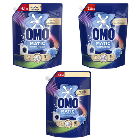 Nước giặt OMO Matic cửa trước chuyên gia giữ màu túi 1.8KG/ 2.8KG/ 3.6KG