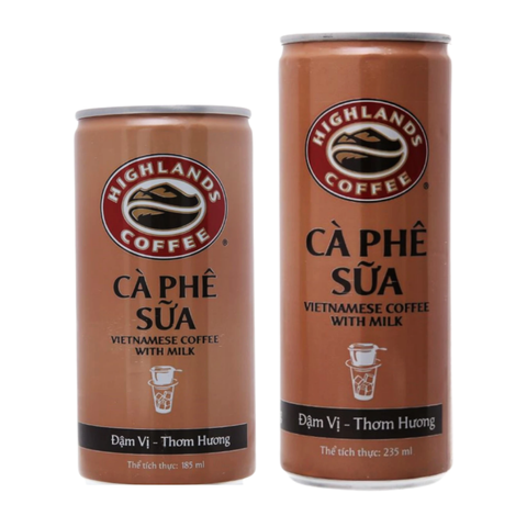 Cà phê sữa Highlands 185ml/235ml