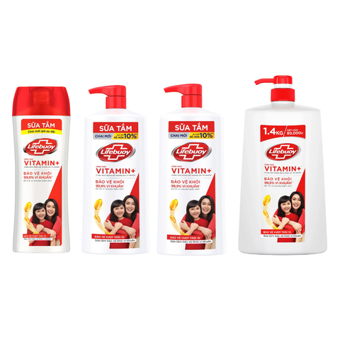 Sữa Tắm Lifebuoy Công thức Vitamin+ Bảo vệ vượt trội