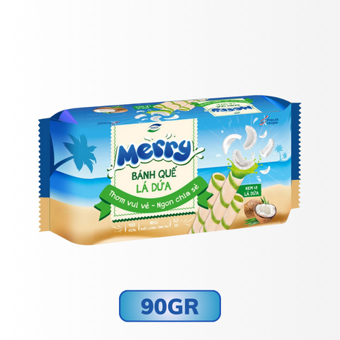 Bánh Quế Vị Lá Dứa Nhân Kem Vị Dừa Merry