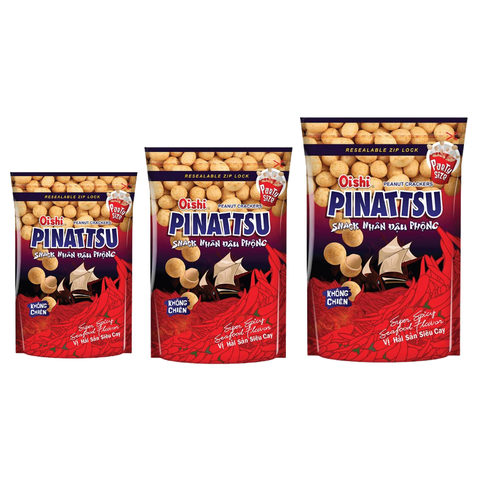 Oishi Pinattsu peanut snack super spicy seafood 6G/38G/85G