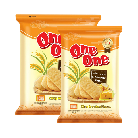 Bánh gạo ngọt vị phô mai ngô One One gói 118G/ 181G