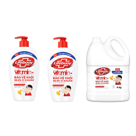 Nước Rửa Tay Lifebuoy Công thức Vitamin+ Bảo Vệ Vượt Trội