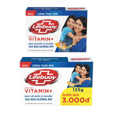 Xà phòng Lifebuoy Vitamin + chăm sóc da với tinh chất sữa