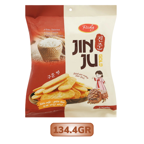Bánh gạo vị bò nướng tiêu một nắng Richy Jinju Gold