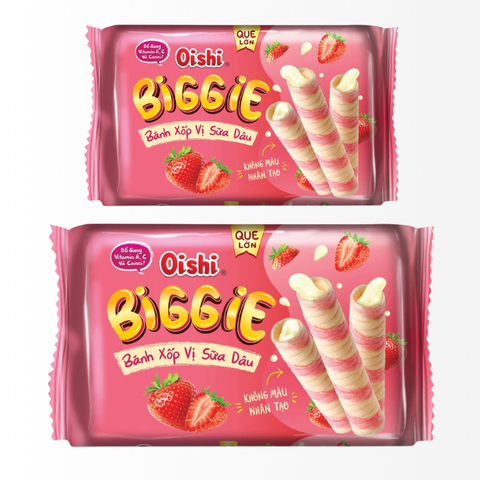 Bánh Xốp Vị Sữa Dâu Biggie