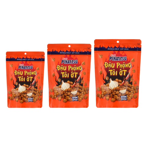 Snack Pinattsu Oishi Đậu phộng vị tỏi ớt gói 13G/35G/85g
