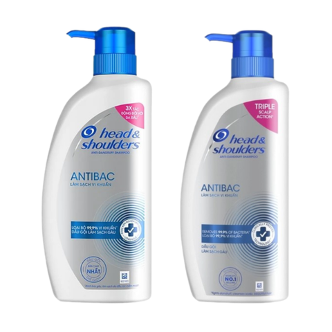 Dầu Gội Làm Sạch Vi Khuẩn Và Hỗ Trợ Làm Sạch Gàu Head & Shoulders Antibac 625ML/ 850ML