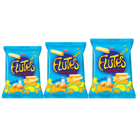 Snack khoai tây vị muối Oishi Flutes gói 12G/32G/68G
