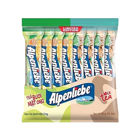 Kẹo Alpenliebe Mix 2 loại hương hồng trà sữa và trà bưởi mật ong
