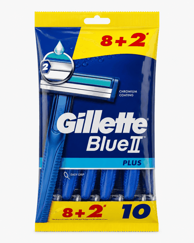 Gillette Blue II Plus Disposable Razor Pack of 8 + 2