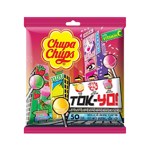 Kẹo que Chupa Chups vị trái cây hỗn hợp TOK-YO