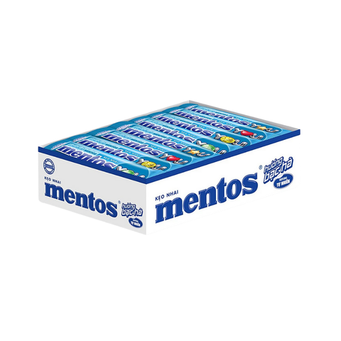 Kẹo Nhai Mentos Bạc Hà Gói Hộp Thỏi