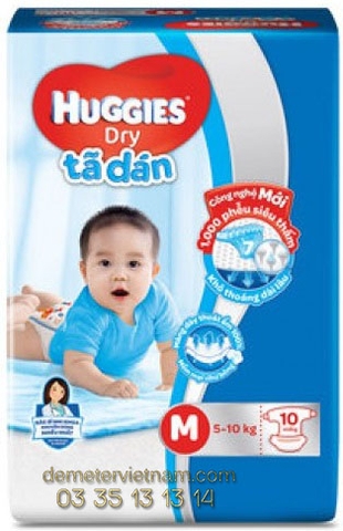 Tã dán Huggies Regular size M10