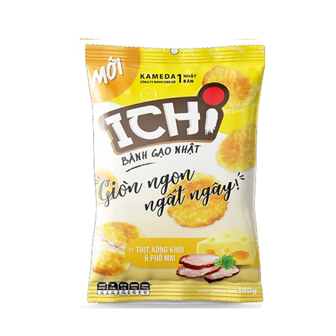 Bánh gạo Nhật Ichi vị thịt xông khói và phô mai