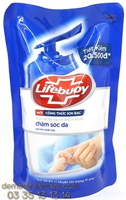 LifeBuoy Nuoc rua tay Cham soc da (tui) 24x450g