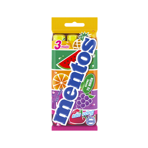 Kẹo Nhai Mentos Hương Tự Nhiên - 3 thỏi