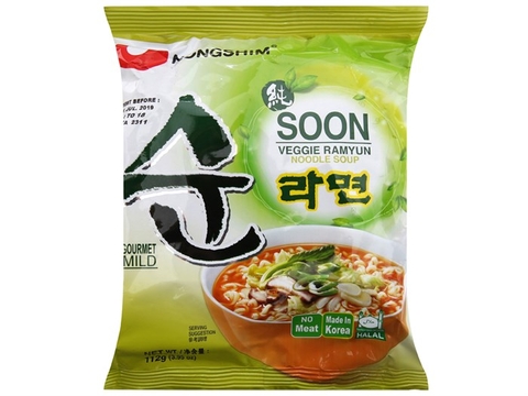 Mì chay Nongshim Soon Veggie Ramyun 112g