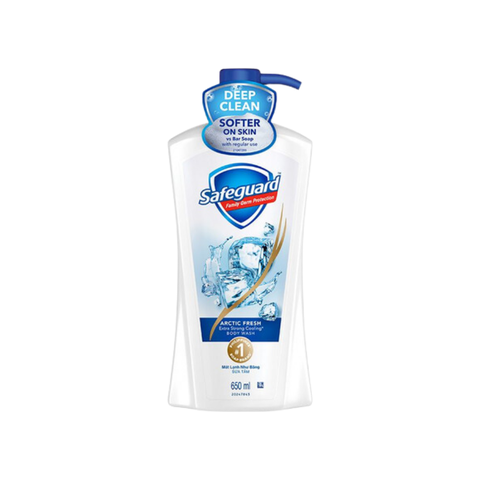 Sữa Tắm SAFEGUARD Sạch 99,9% Vi Khuẩn & Mát Lạnh Như Băng Trắng Tinh Khiết Chai Arctic Fresh