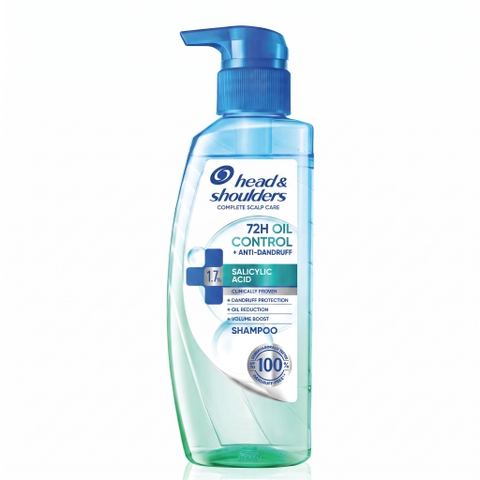 Head & Shoulders Complete Scalp Care 72H Oil Control + Anti-Dandruff Shampoo (1.7% Salicylic Acid)