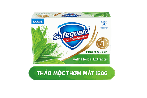 Safeguard Fresh Green with Herbal Extracts Bar Soap 130g
