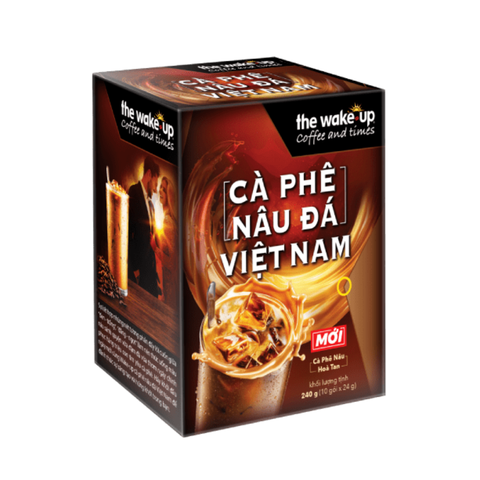 Cà phê hòa tan 3 trong 1 – Wake-Up Cà phê Nâu Đá Việt Nam- Hộp