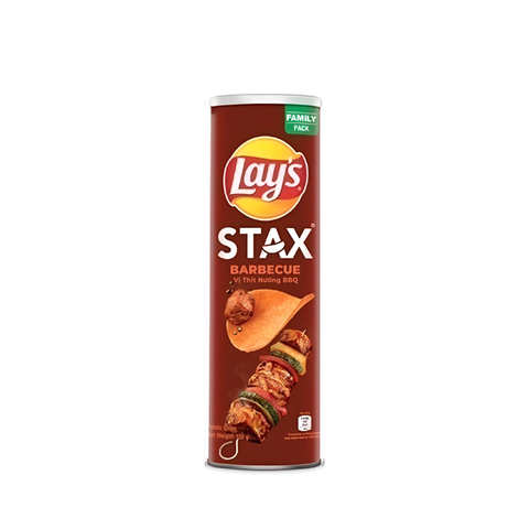 Snack khoai tây vị sườn nướng BBQ Lay's Stax lon 150g