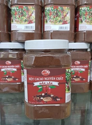 Bột Cacao Nguyên Chất 100% từ Đắk Lắk 500g Hương vị Thơm Ngon Đậm Đà Không Đường