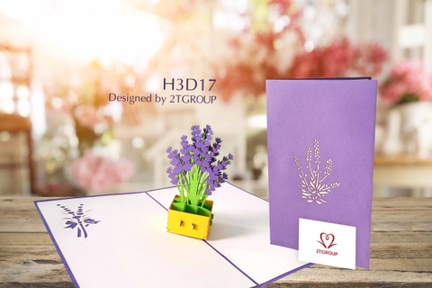 H3D17 - THIỆP 3D LAVENDER