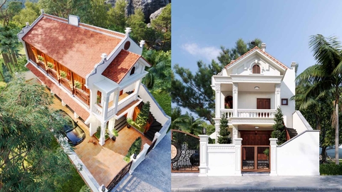 Mẫu Nhà Ở 2 Tầng Kết Hợp Nhà Thờ Họ Tại Việt Nam