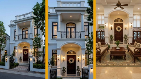 Nhà 2 Tầng 8x17m Tân Cổ Điển Sang Trọng