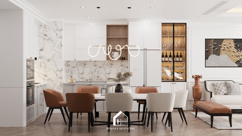 Thiết kế thi công căn hộ 120m2 Royal City