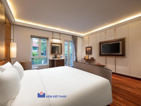 Bộ chăn ga gối trắng trơn 65% cotton 35% poly T250 VP250T Đệm Việt Pháp