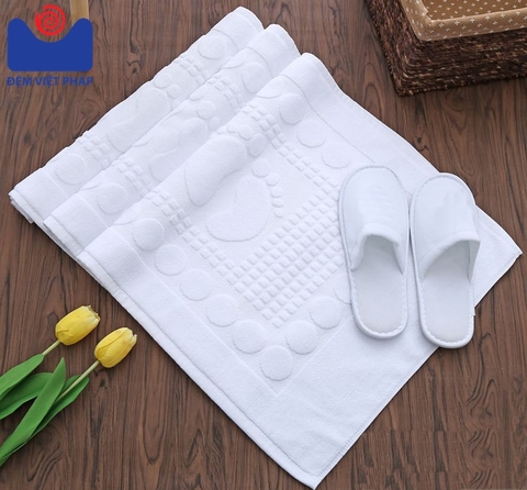Thảm chân phòng tắm 100% cotton 45x65cm KB04 Đệm Việt Pháp