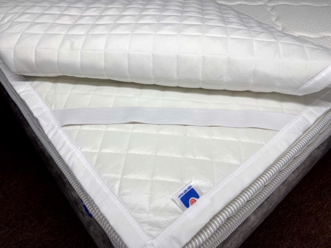 Tấm bảo vệ nệm chống thấm TC trắng 70% cotton 30% polyester BVD01 Đệm Việt Pháp