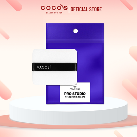 Bông Phấn Khô Vuông Nhỏ Vacosi Pro - PK01 (Bịch 1 Cái)