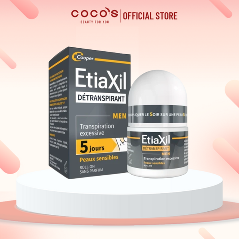 Lăn Khử Mùi Cho Nam Etiaxil Detranspirant Men Peaux Sensibles Roll - On 15ml