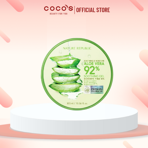 Gel lô hội dưỡng đa năng NATURE REPUBLIC Soothing & Moisture Aloe Vera 92% Soothing Gel 300ml