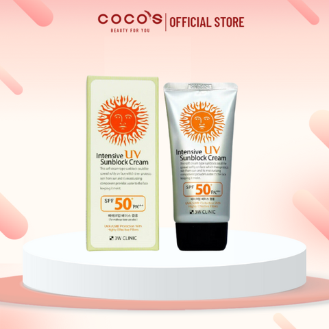 Kem chống nắng 3w Clinic Intensive UV Sunblock Cream SPF 50 Pa+++ 70ml