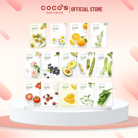 Mặt Nạ Giấy Cấp Ẩm Dưỡng Trắng Da Nature Republic Real Nature Mask Sheet 23ml