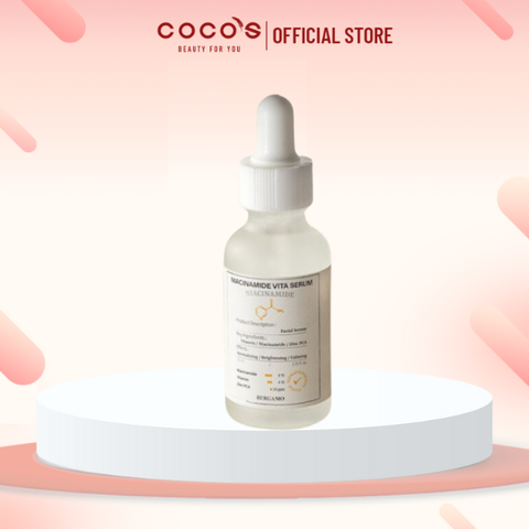 Serum Bergamo Niacinamide 10% + Zinc PCA 10Pm, Serum Giảm Mụn, Seurm Mờ thâm, Serum Thu Nhỏ Lỗ Chân Lông 30ml